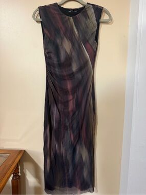 Zara Sleeveless Maxi Dress in Black, Burgundy and Olive